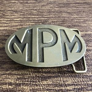 VTG MPM Hit Line USA Oval Belt Brass Tone Buckle